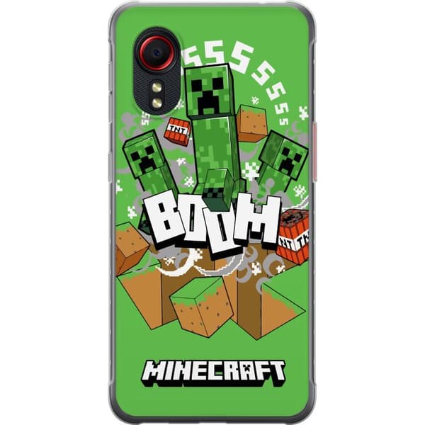 Samsung Galaxy Xcover 5 Genomskinligt Skal Minecraft Boom