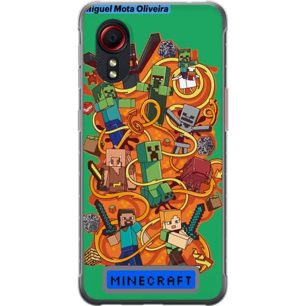 Samsung Galaxy Xcover 5 Genomskinligt Skal Minecraft