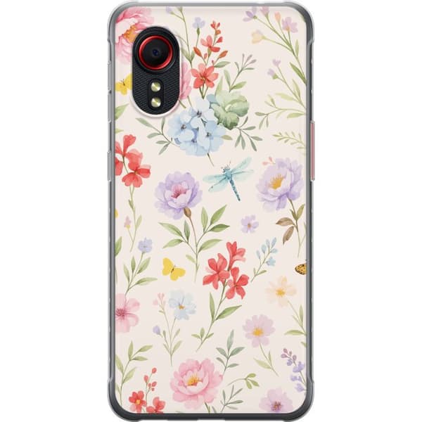 Samsung Galaxy Xcover 5 Läpinäkyvä kuori Kukat