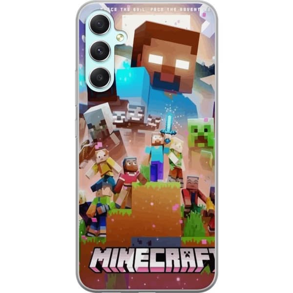 Samsung Galaxy A34 Läpinäkyvä kuori Minecraft