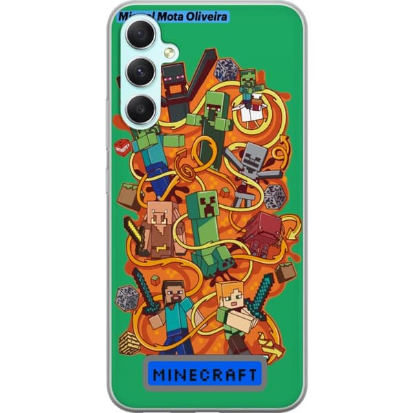 Samsung Galaxy A34 Läpinäkyvä kuori Minecraft