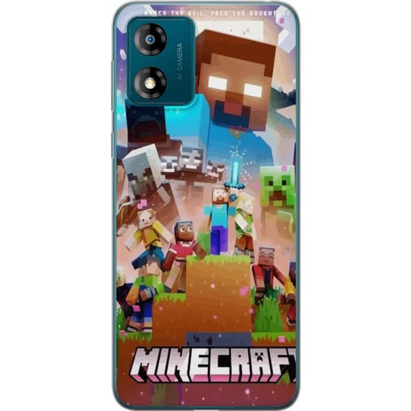 Motorola Moto E13 Genomskinligt Skal Minecraft