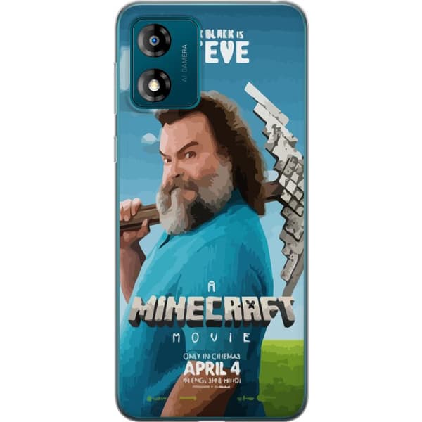 Motorola Moto E13 Gennemsigtig cover En Minecraft-film