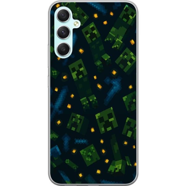 Samsung Galaxy A34 Läpinäkyvä kuori Minecraft Dungeons Mob