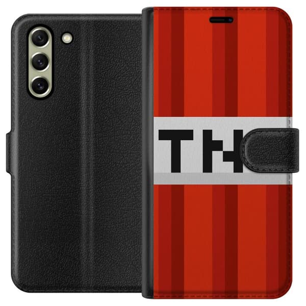 Samsung Galaxy S21 FE 5G Lompakkokotelo Minecraft TNT