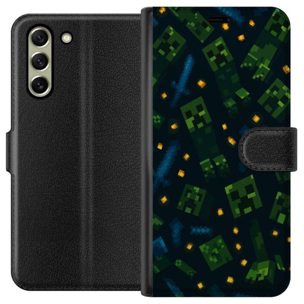 Samsung Galaxy S21 FE 5G Lommeboketui Minecraft Dungeons Mob