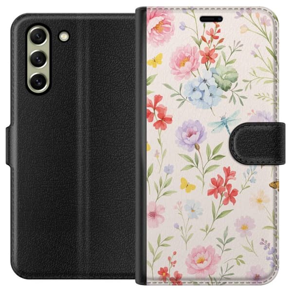 Samsung Galaxy S21 FE 5G Lommeboketui Blomster