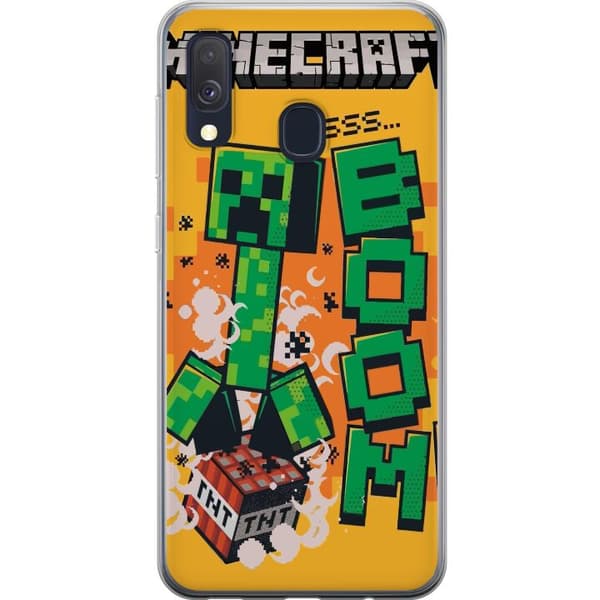 Samsung Galaxy A40 Gjennomsiktig deksel Minecraft Boom
