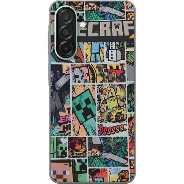 Samsung Galaxy A26 Genomskinligt Skal Minecraft Art