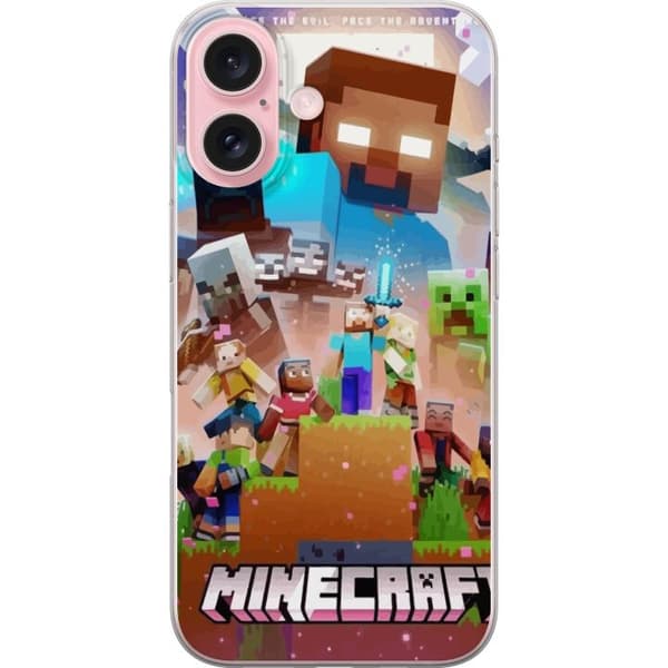 Apple iPhone 16 Läpinäkyvä kuori Minecraft