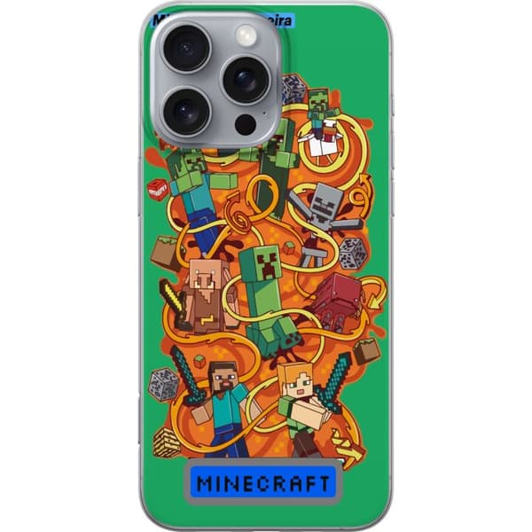 Apple iPhone 16 Pro Max Gennemsigtig cover Minecraft