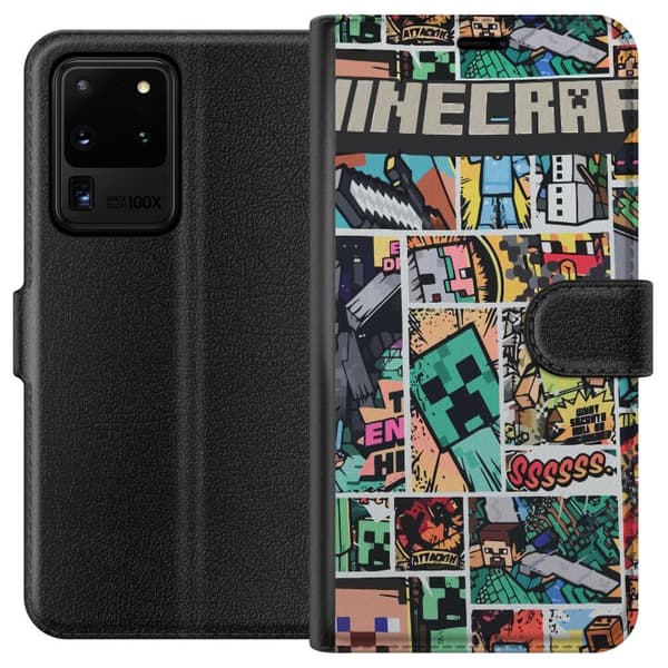 Samsung Galaxy S20 Ultra Tegnebogsetui Minecraft Kunst
