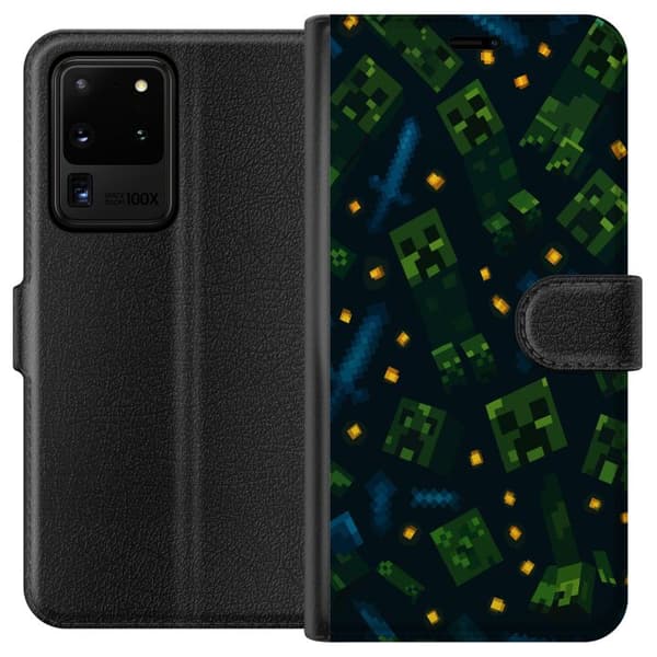 Samsung Galaxy S20 Ultra Tegnebogsetui Minecraft Dungeons Mob