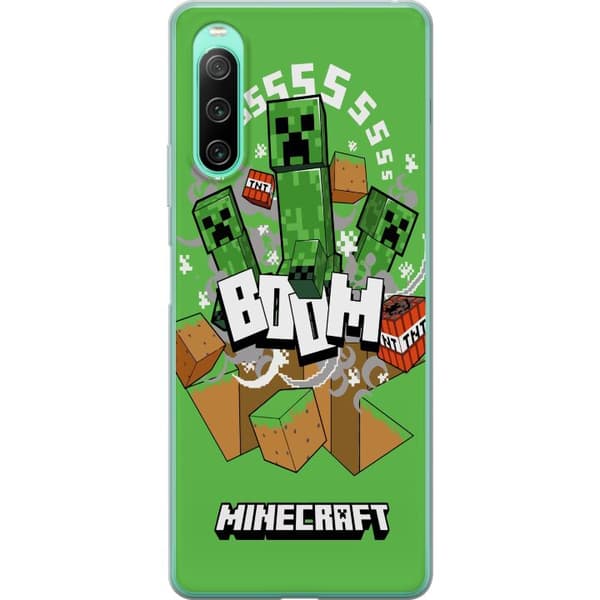 Sony Xperia 10 IV Gjennomsiktig deksel Minecraft Boom