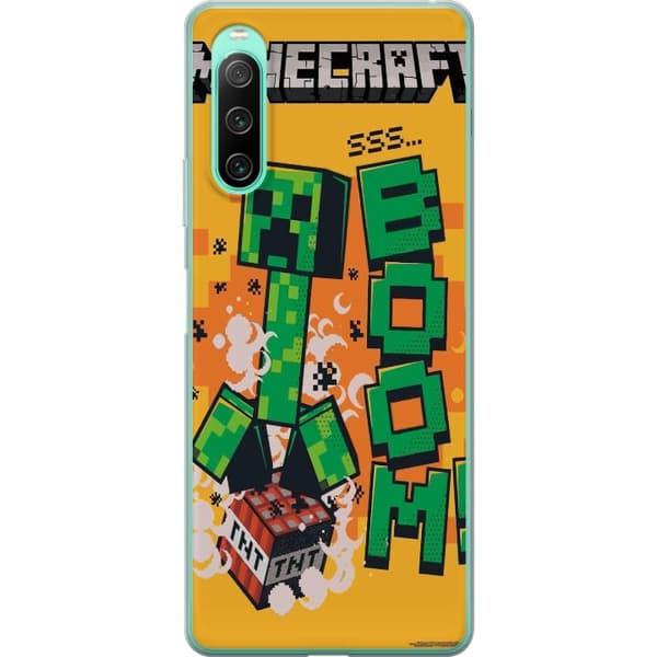 Sony Xperia 10 IV Läpinäkyvä kuori Minecraft Boom