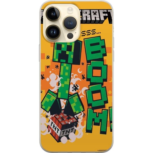 Apple iPhone 15 Pro Max Gjennomsiktig deksel Minecraft Boom