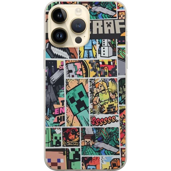 Apple iPhone 15 Pro Max Läpinäkyvä kuori Minecraft Taide