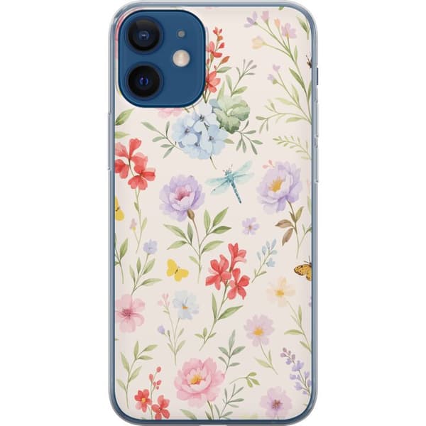 Apple iPhone 12 mini Gjennomsiktig deksel Blomster