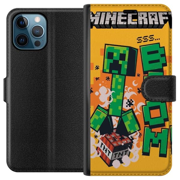 Apple iPhone 12 Pro Max Tegnebogsetui Minecraft Boom