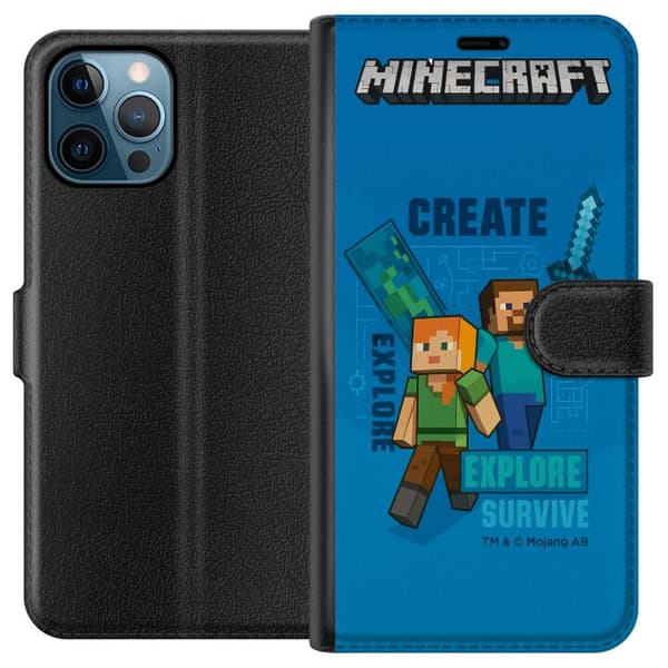 Apple iPhone 12 Pro Max Tegnebogsetui Minecraft Huler
