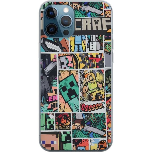 Apple iPhone 12 Pro Gjennomsiktig deksel Minecraft Kunsthåndverk