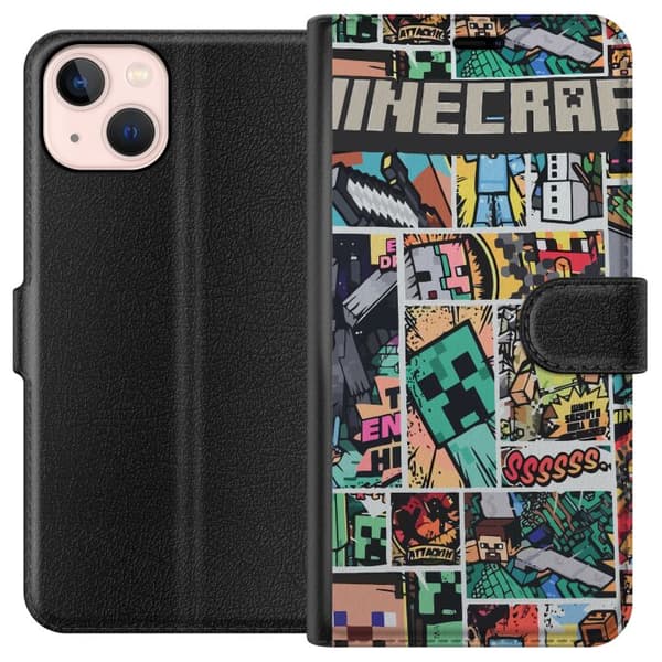 Apple iPhone 13 Tegnebogsetui Minecraft Kunst