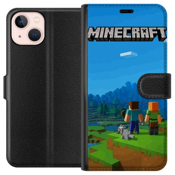 Apple iPhone 13 Plånboksfodral Minecraft Key Art