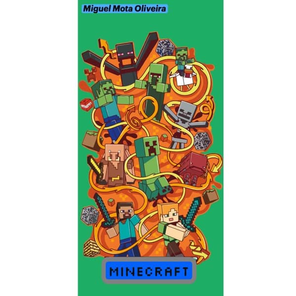 Apple iPhone 13 Pro Lompakkokotelo Minecraft