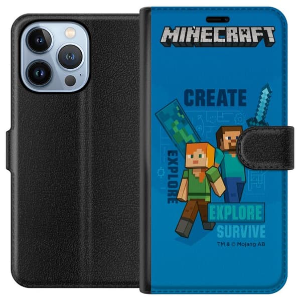 Apple iPhone 13 Pro Tegnebogsetui Minecraft Huler