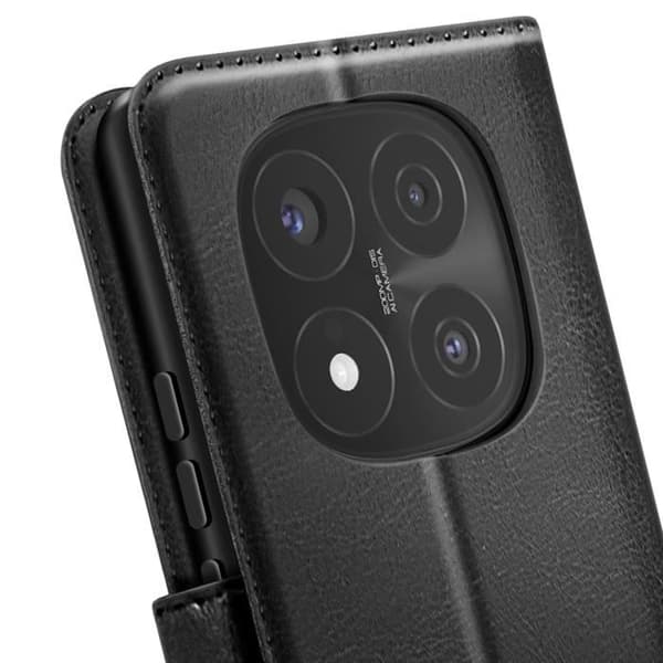 Étui för Redmi Note 14 Pro och 14 Pro Plus Plånbok med Rem Mayaxess Svart