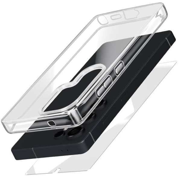 Packskydd för Samsung Galaxy S25 Ultra Fodral och Härdat Glas Mayaxess Transparent