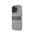 Miniatyrbild 3 av 4: Coque för iPhone 16 Pro Utgåva Repeat Pattern Tonal Stripe med Metalliskt Logo DKNY Beige