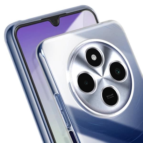 Silikonskal för Xiaomi Redmi 14C med 9H Härdat Glas och Repbeständig Svart