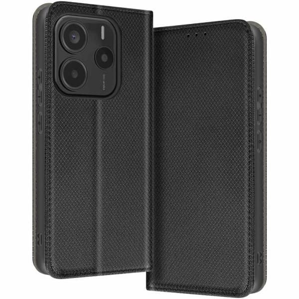 Fodral för Xiaomi Redmi Note 14 5G Med Magnetisk Kortficka Svart