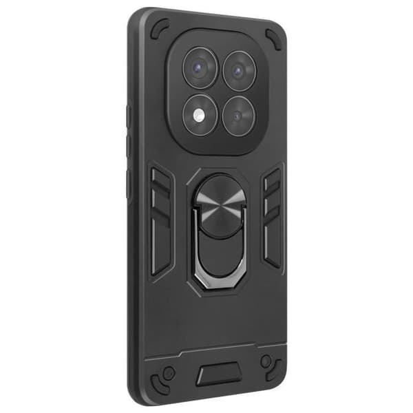 Coque för Redmi Note 14 Pro och 14 Pro Plus Med Ring Stöd Antikollisions Svart
