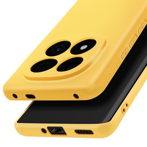 'Coque för Xiaomi Redmi Note 14 Pro och 14 Pro Plus Silikon Soft-Touch Gul'
