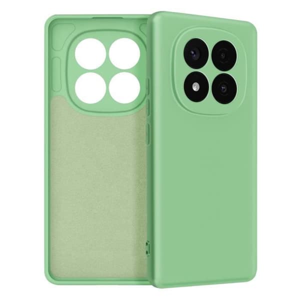 Coque för Xiaomi Redmi Note 14 Pro och 14 Pro Plus Silikon Soft-Touch Ljusgrön