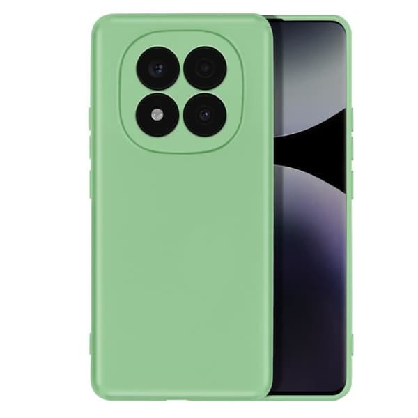 Coque för Xiaomi Redmi Note 14 Pro och 14 Pro Plus Silikon Soft-Touch Ljusgrön