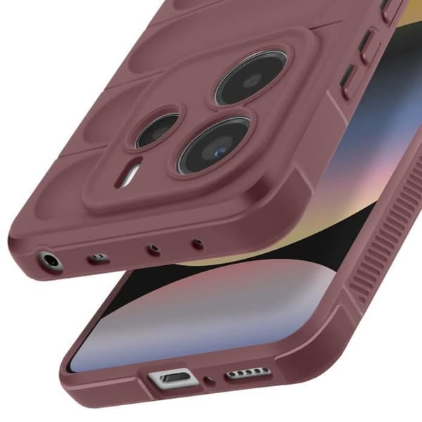 Skyddsfodral för Xiaomi Redmi Note 14 5G Stötskydd Silikon Texturerat 3D Lila