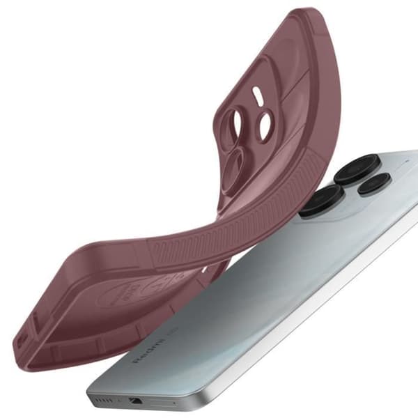 Skyddsfodral för Xiaomi Redmi Note 14 5G Stötskydd Silikon Texturerat 3D Lila