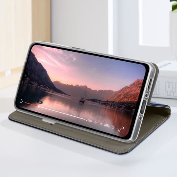 Fodral för Samsung Galaxy A26 Klämfäste Portfölj Magnetiskt Stöd Blå Natt