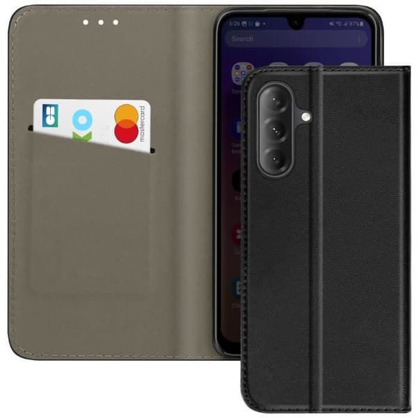 Samsung Galaxy A26 Fodral med Magnetiskt Portföljstöd Svart