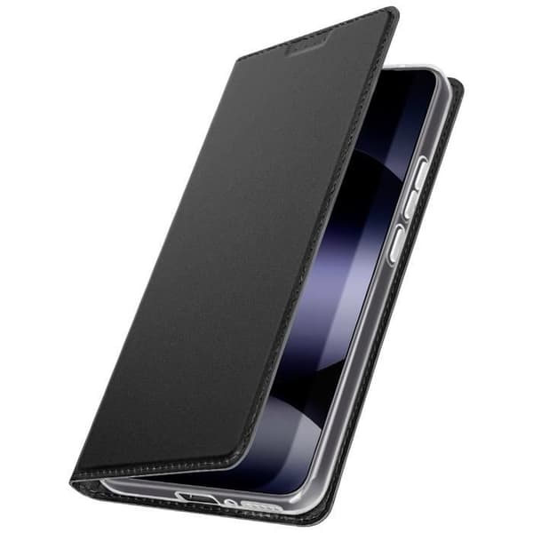 Fodral för Redmi Note 14 5G Satin Effekts Kreditkortshållare Videostöd Dux Ducis Svart