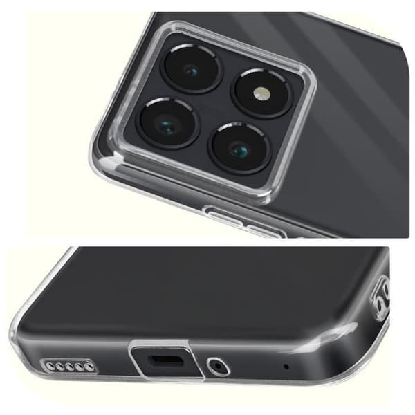 Coque för Xiaomi 14T Pro Silikon Mjuk Mayaxess Transparent