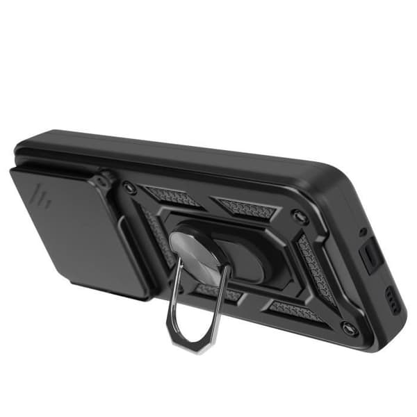 Coque för Xiaomi 14T Pro Ring Stöd Kameraskydd Glidande Mayaxess Svart
