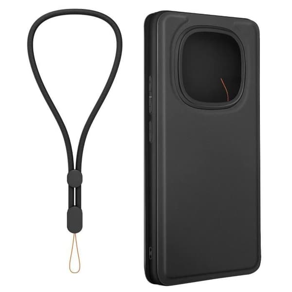 Etui för Redmi Note 14 Pro och Note 14 Pro Plus med kortficka och handledsrem, tillverkat för Xiaomi, svart