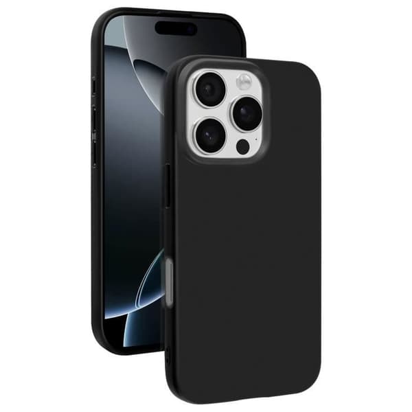 Coque för iPhone 16 Pro Silikon Mjuk Tunn Beläggning Mayaxess Svart