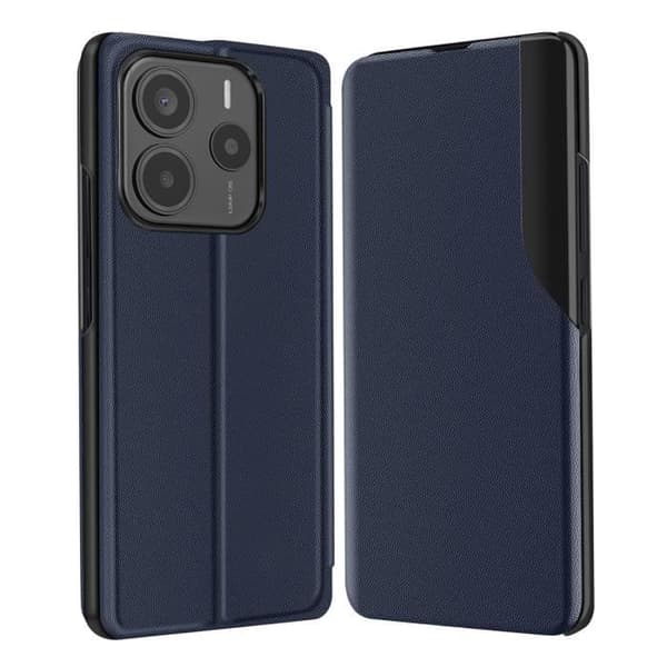 Etui för Xiaomi Redmi Note 14 5G Fällbart Stöd för Video Mörkblå