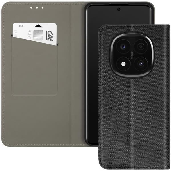 Etui för Redmi Note 14 Pro och 14 Pro Plus Magnetisk kortficka Svart