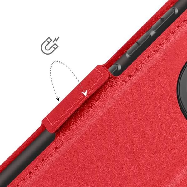 Etui för Redmi Note 14 Pro och 14 Pro Plus Kortfack Stöd Video Röd